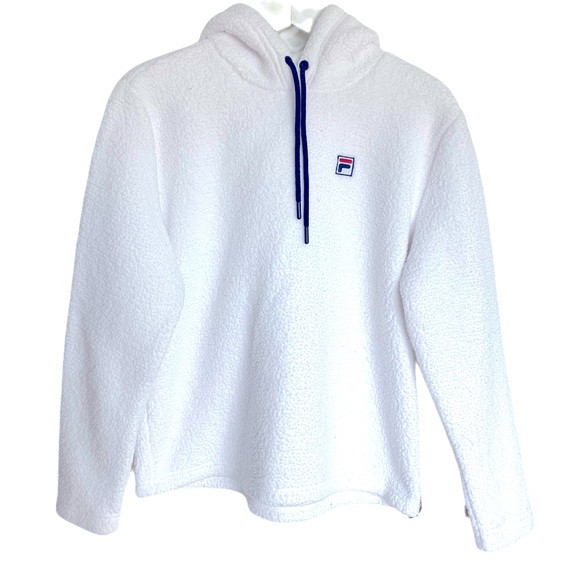 Fila Hoodie. Ultra-soft fleece. White. L - Picture 2 of 6